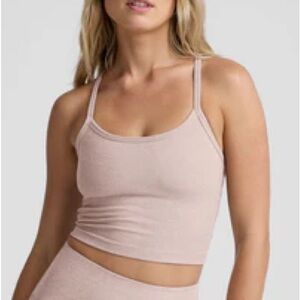 Beyond Yoga Spacedye Slim Racerback Cropped Tank Chai